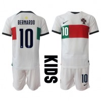 Portugal Bernardo Silva #10 Fotballklær Bortedraktsett Barn VM 2022 Kortermet (+ korte bukser)